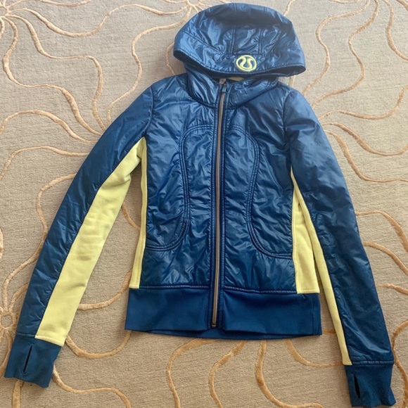 Lululemon | Blue Jacket / Lime Detachable Fleece 2 - Picture 1 of 9
